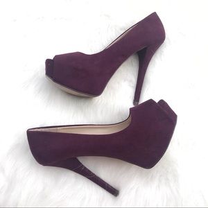 Zara | Peep Toe Suede Pumps ❤️